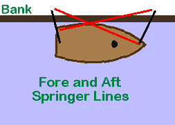 Fore and Aft Springer Lines